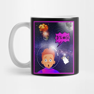 Boy In Space - Surreal Art Mug